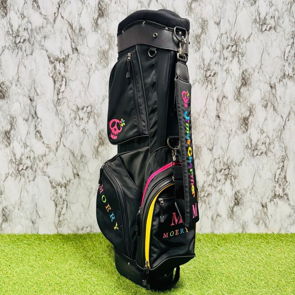 【良品】ジミーズチャーマー×モエリー スタンド式 キャディバッグ レディース 良品】ジミーズチャーマー×モエリー スタンド式 キャディバッグ