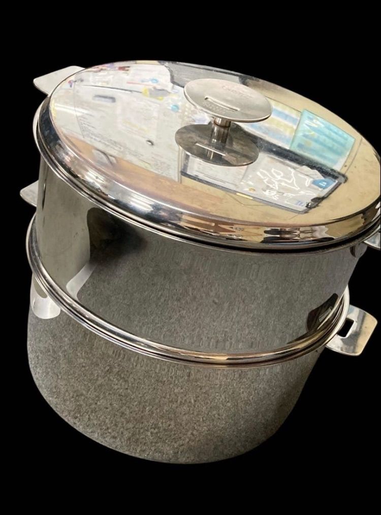 CRISTEL クリステル24cm 深鍋 蒸し鍋 クッキングバスケット 4点セット キッチン 調理器具 鍋 グリル せいろ 蒸し器