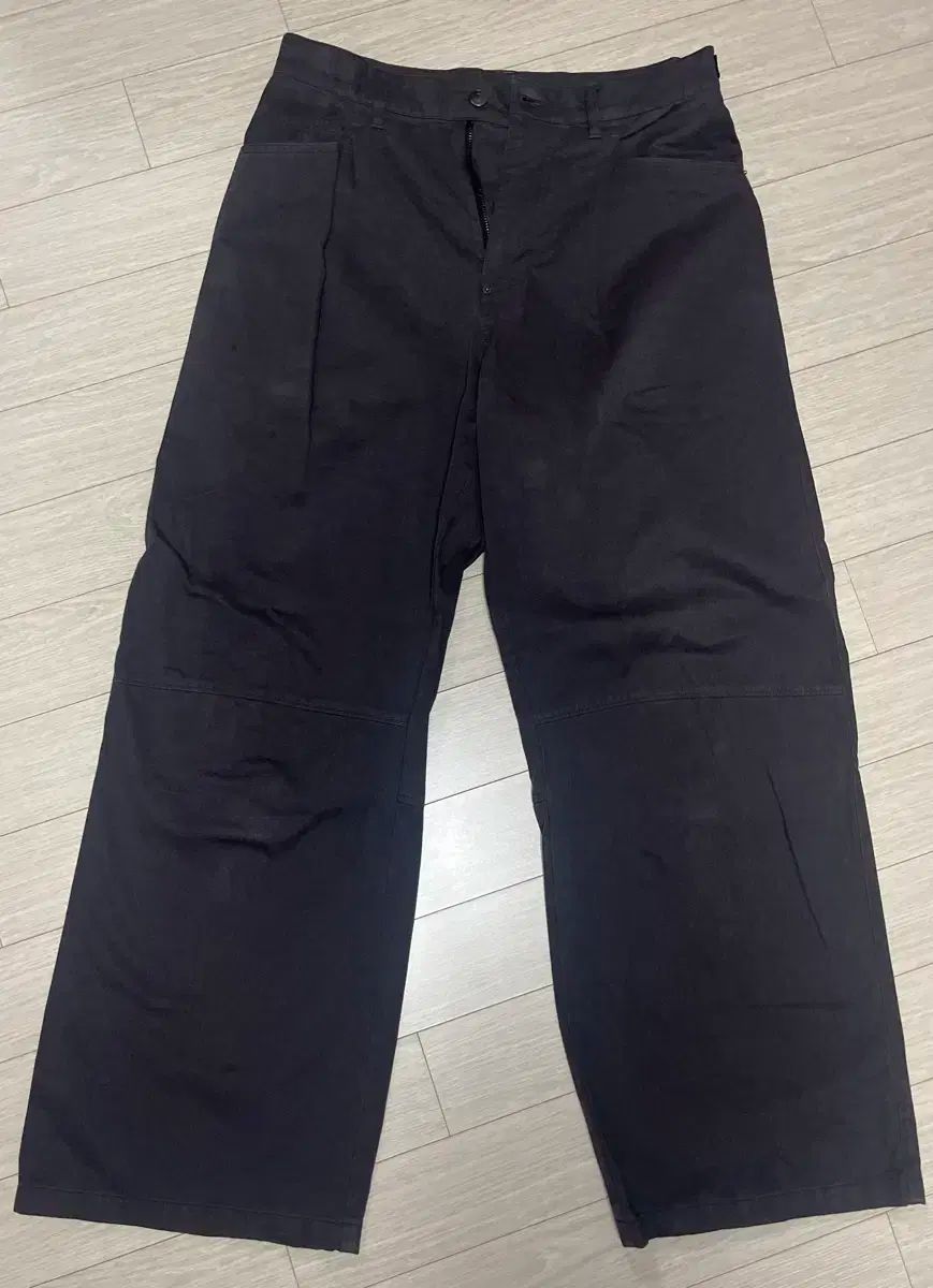 2 POLYTERU ワンタック Gosima パンツ ディープ チャコール