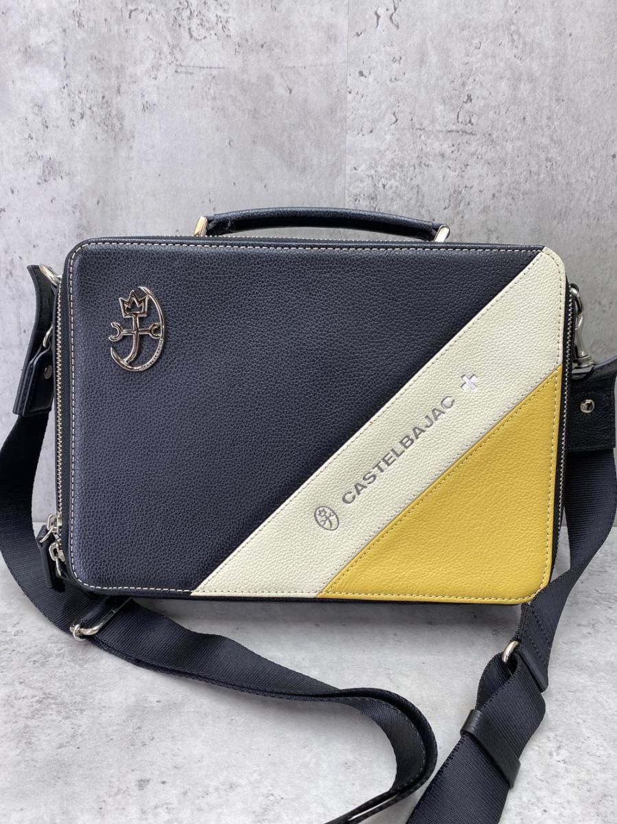 CASTELBAJAC カステルバジャック 2way ショルダー ハンド ドライビング バッグ 黒 メンズ