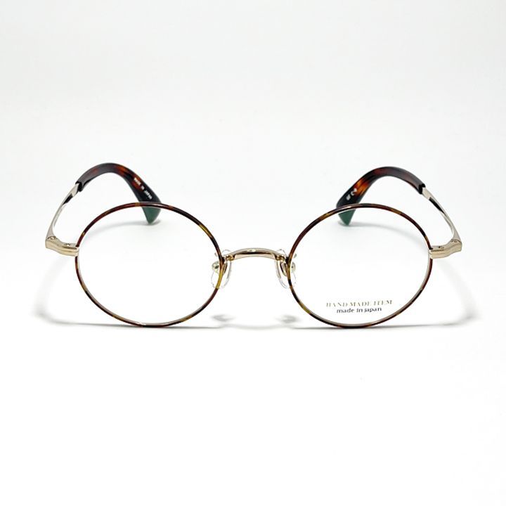 NOVA ノヴァ HAND MADE ITEM ハンドメイド 国産 ラウンド ボストン クラシック 眼鏡 メガネ フレーム サングラス H3042-8-44 度付可 ブラウンデミ / ゴールド リビジョン製レンズでお好きなサングラス作成可能 NOVA ノヴァ HAND MADE ITEM ハンドメイド 国産 ラウンド ボストン
