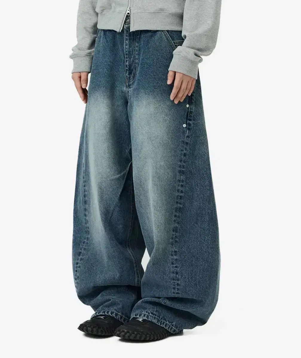 MIM THE WARDROBE ミムザワードローブ youth ユース カーブド アウェー パンツ ブルー