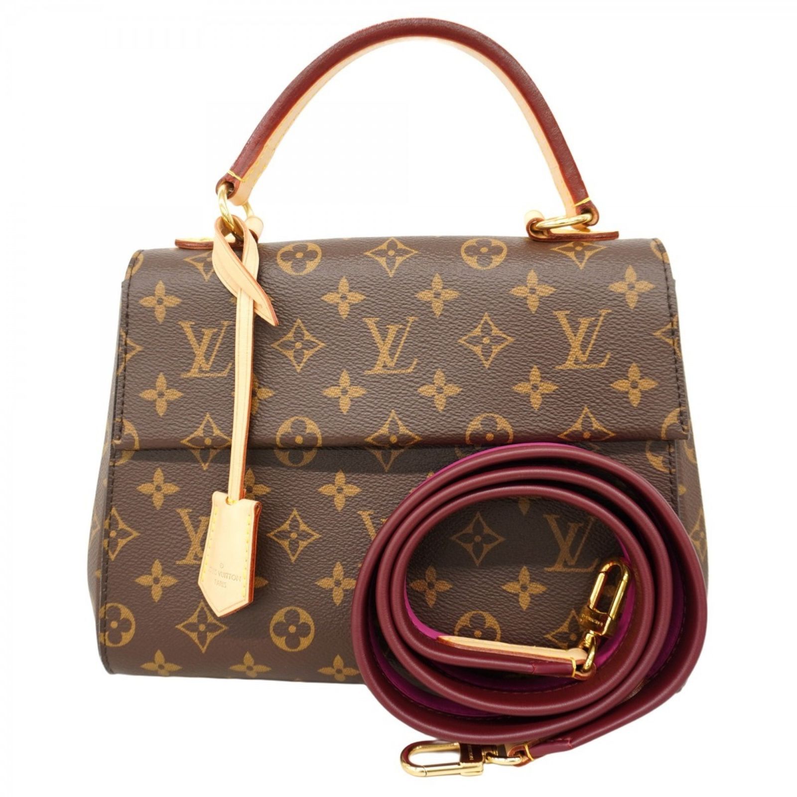 ルイ ヴィトン Louis Vuitton ルイ ヴィトン ハンドバッグ モノグラム クリュニーBB M42738 ブラウン ローズ 2wayバッグレディース