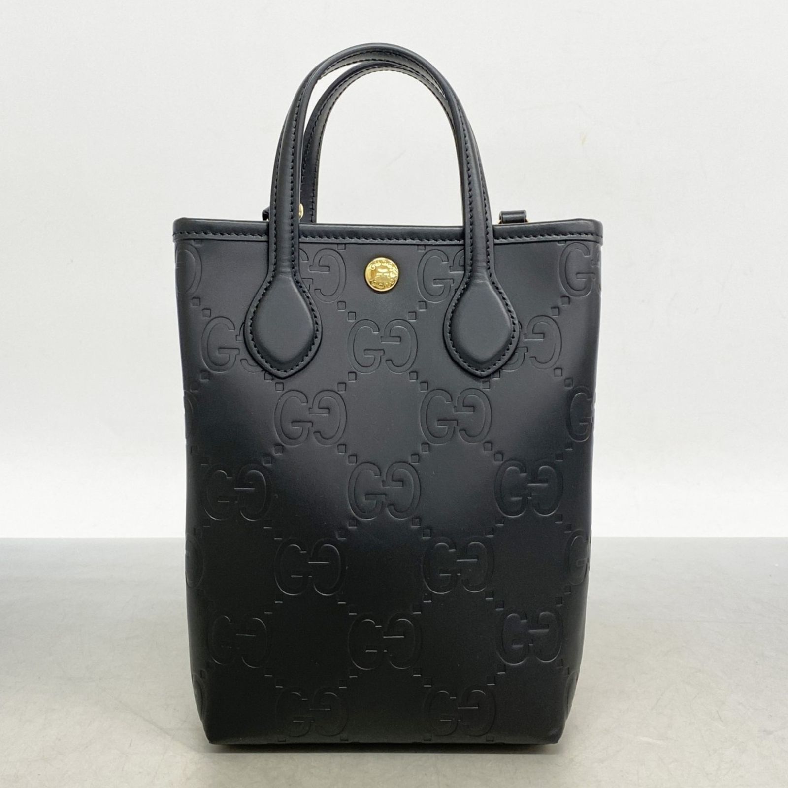 グッチ Gucci グッチ ハンドバッグ グッチシマ GGスーパー 790133 レザー ブラック 2wayバッグレディース DECORATOM_COM_BR