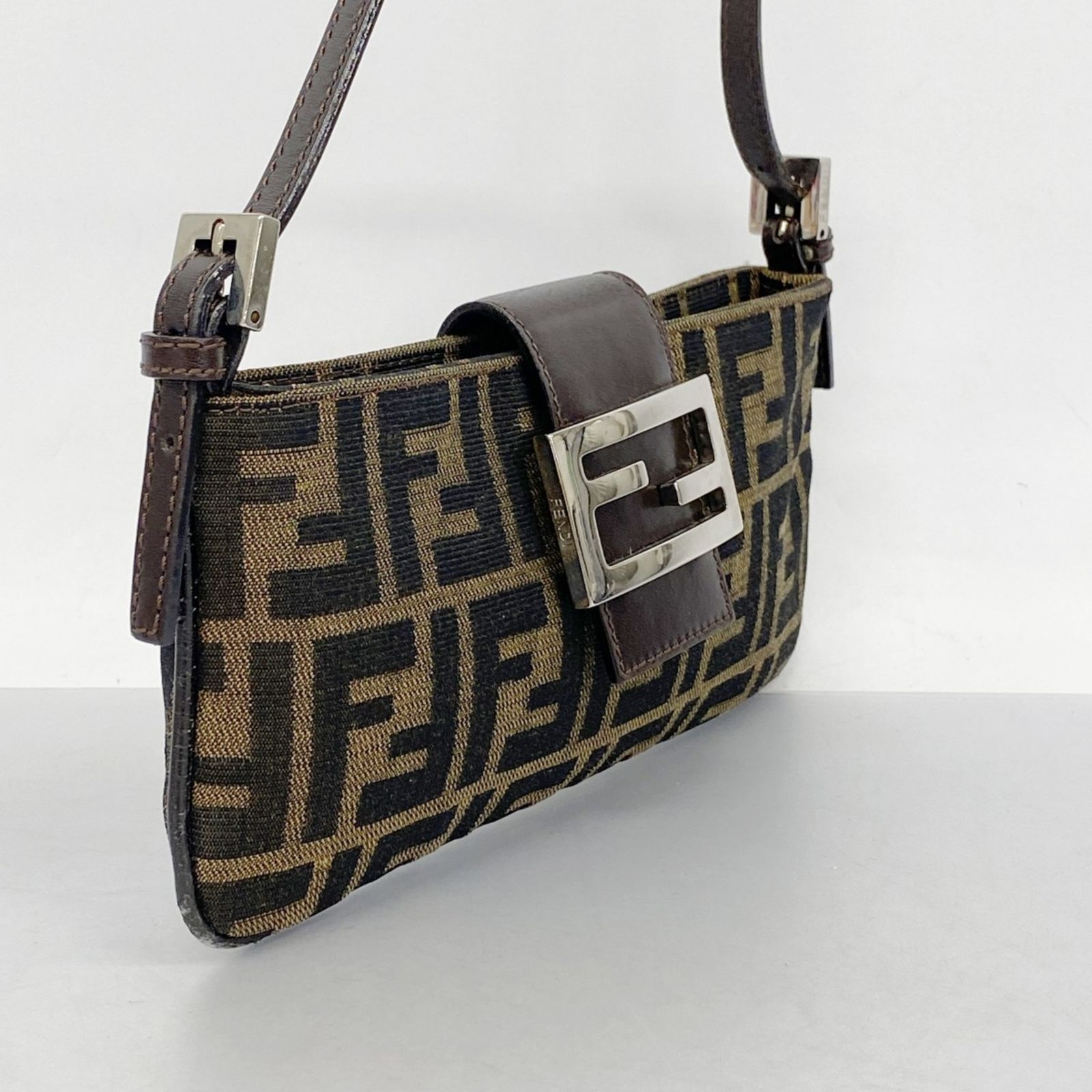 フェンディ Fendi フェンディ ハンドバッグ ズッカ ナイロンキャンバス ブラウン レディース