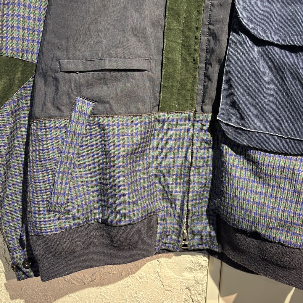 sacai サカイ 19AW Check Blouson ドッキングブルゾンジャケット 19