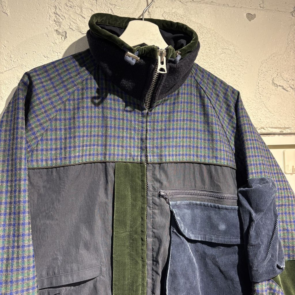 sacai サカイ 19AW Check Blouson ドッキングブルゾンジャケット 19