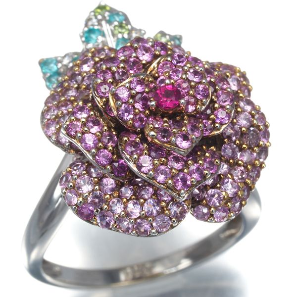 ピンクサファイア パライバトルマリン ダイヤ ダイヤモンド