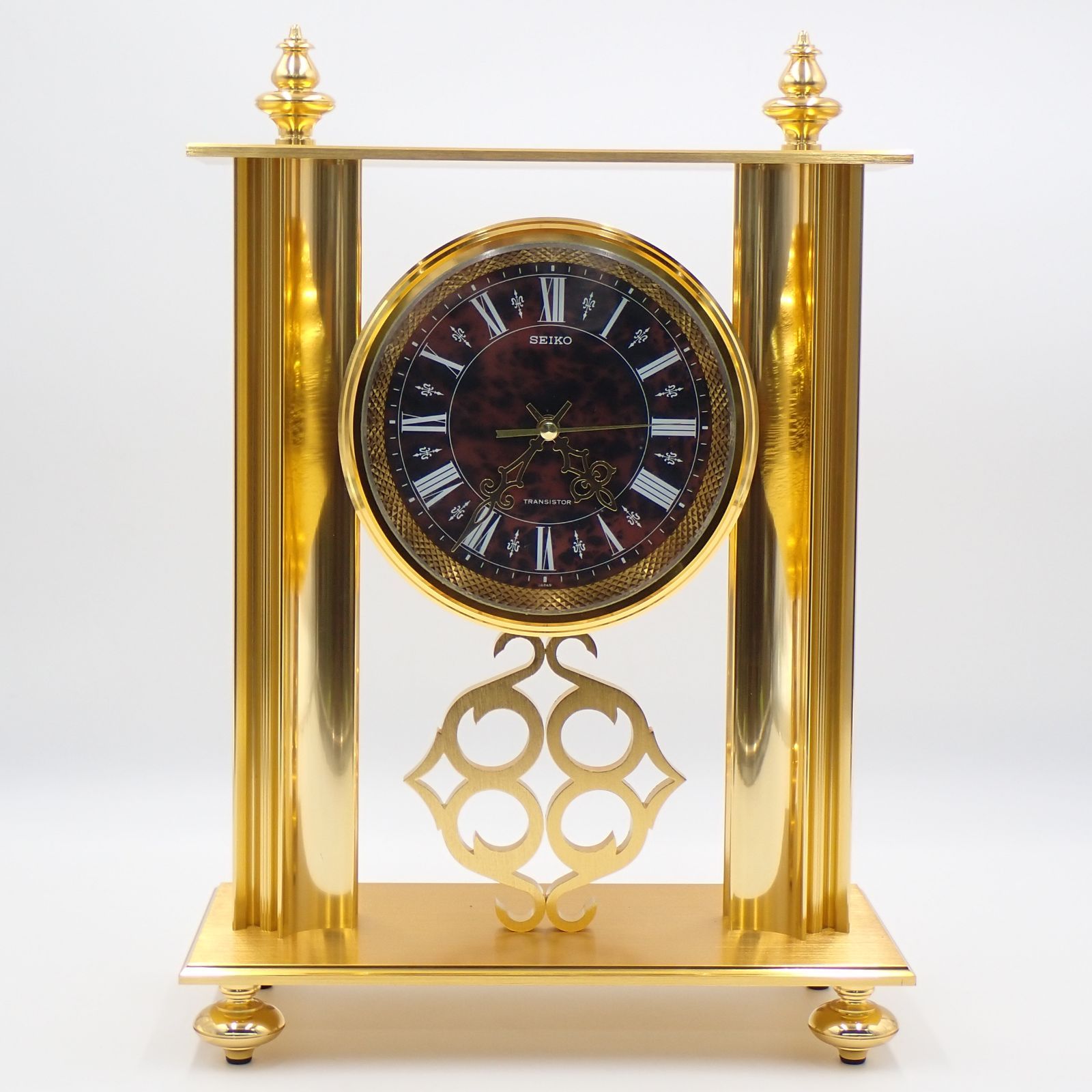 SEIKO セイコー 置時計 トランジスタクロック クオーツ TTZ-192 ゴールド インテリア 電池付き 15008