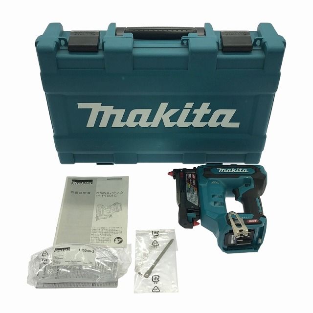 makita マキタ 40V 充電式 ピンタッカ PT001GZK 青 ブルー ケース付 バッテリー 充電器別売 コメント有107164 HRDEVELOPMENT_JP