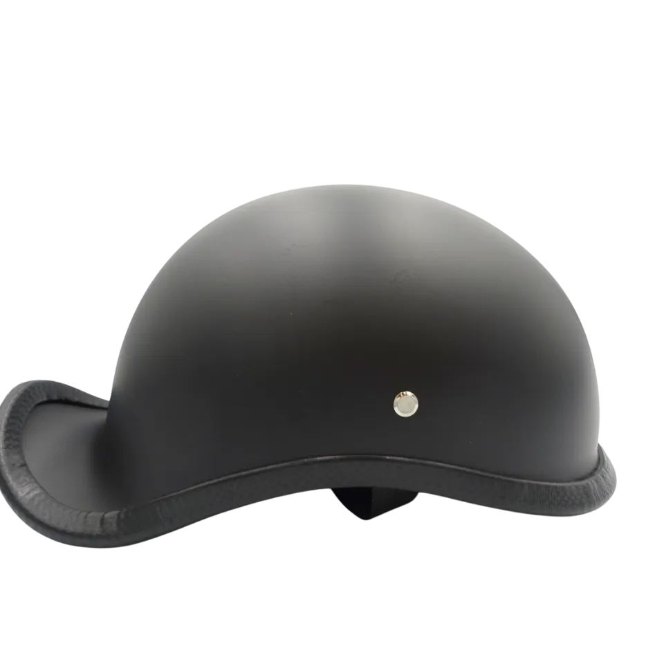 半帽 半キャップ 半ヘル ダックアウト Lサイズ 59-60cm ツヤ黒 ファッション 公道使用不可 FFCRYSTALESIA_COM