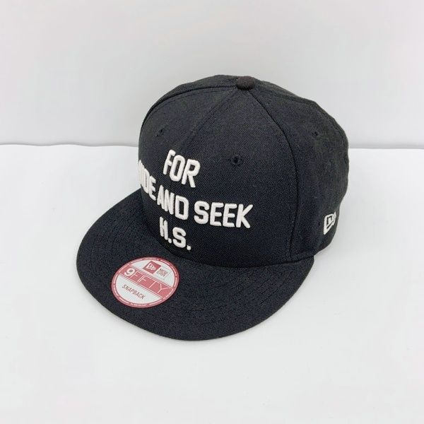 HIDE AND SEEK NEWERA ハイドアンドシーク ニューエラ ベースボール キャップ 帽子 ボウシ HS WOOL CAP メンズ ブラック 服飾 DF17026