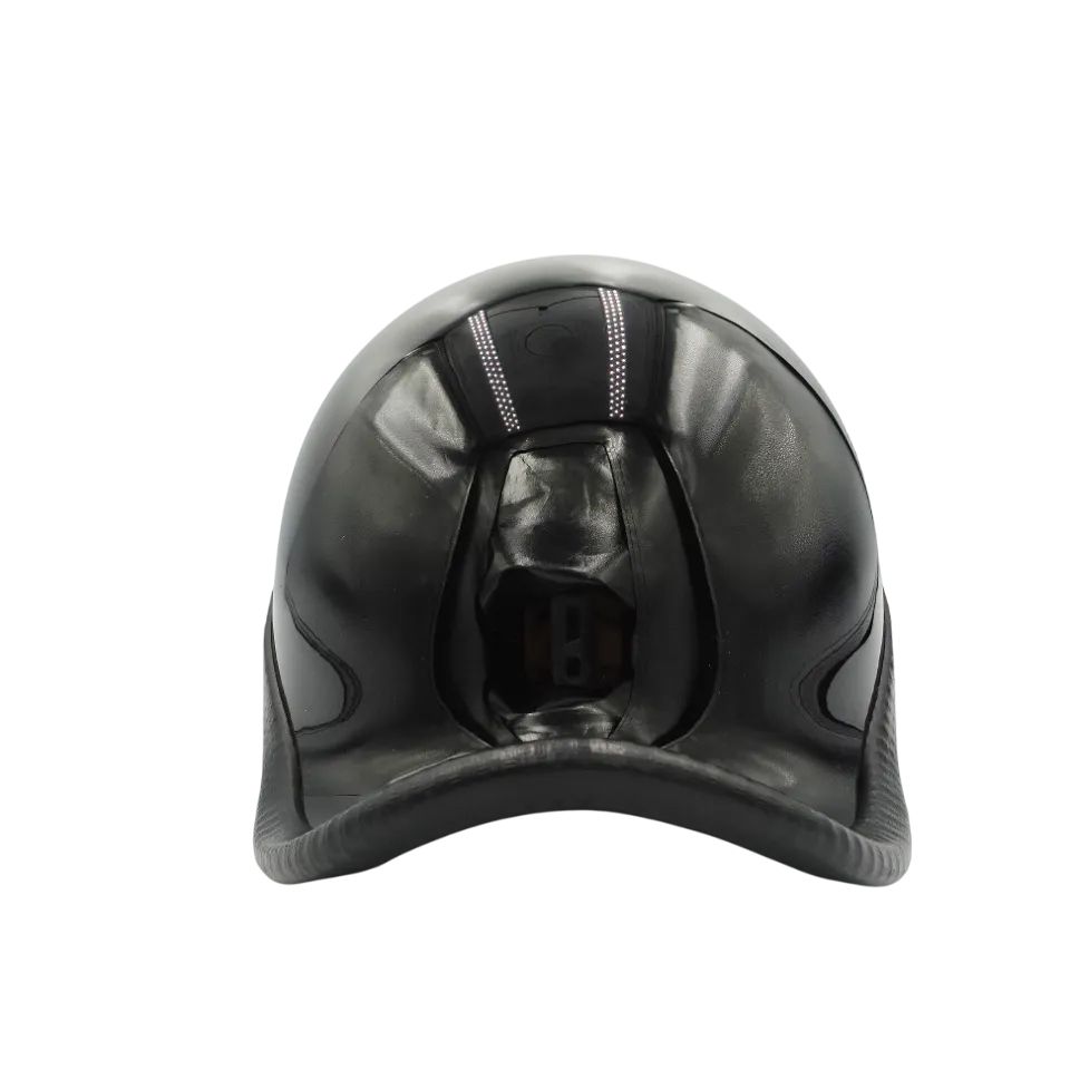 半帽 半キャップ 半ヘル ダックアウト Ｍサイズ 57-58cm ツヤ黒 ファッション 公道使用不可