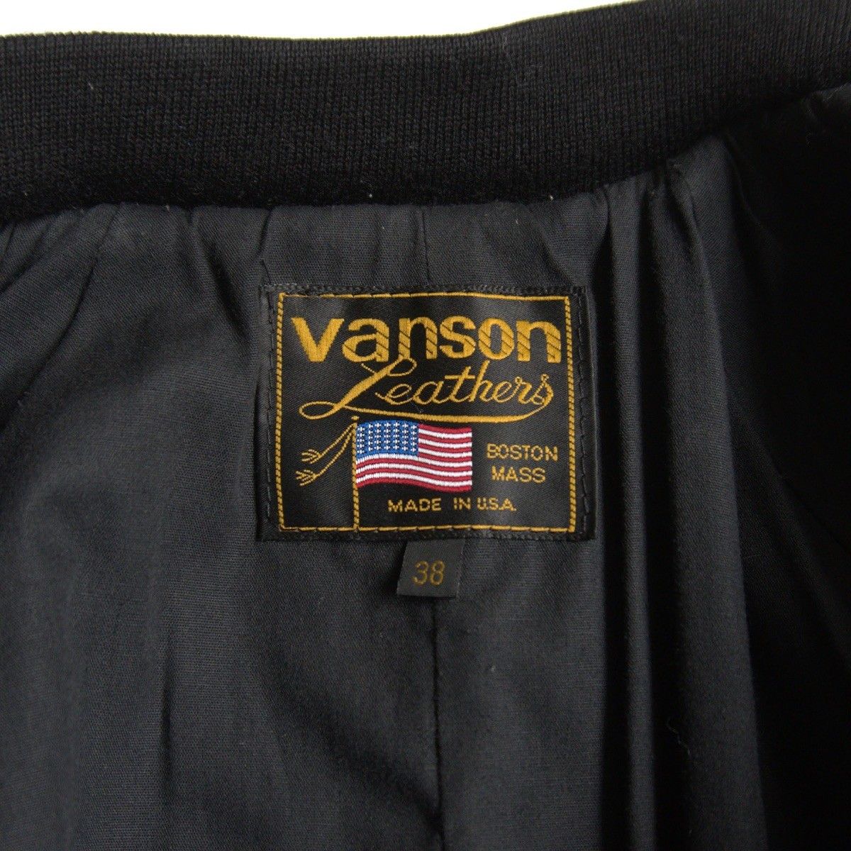 雰囲気抜群】 VANSON 【TJV オールレザー スタジャン】38 ホワイト 