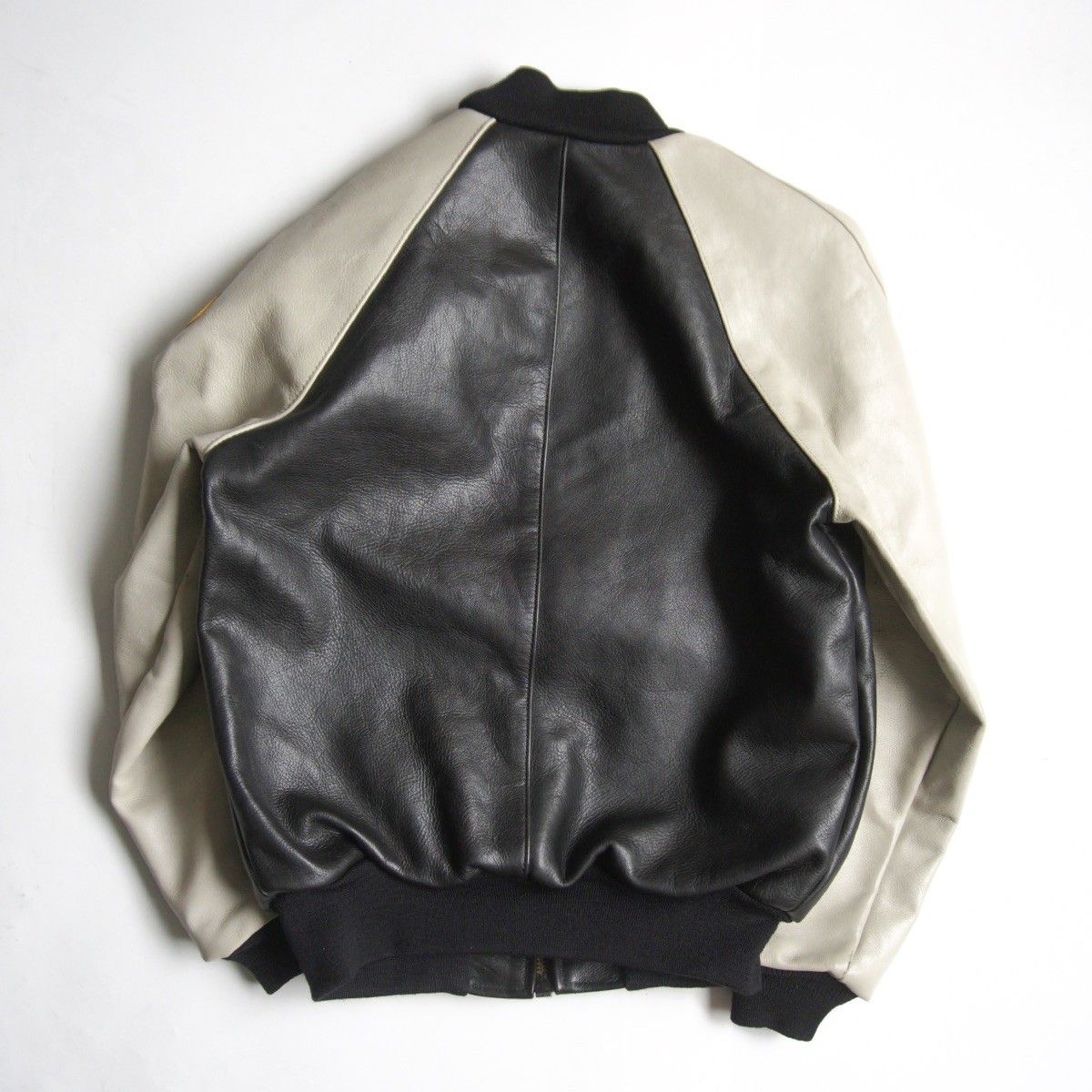 雰囲気抜群】 VANSON 【TJV オールレザー スタジャン】38 ホワイト