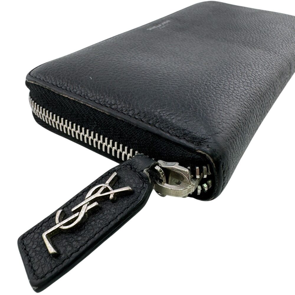 SAINT LAURENTサンローラン ラウンドファスナー YSL ロゴ刻印 長財布