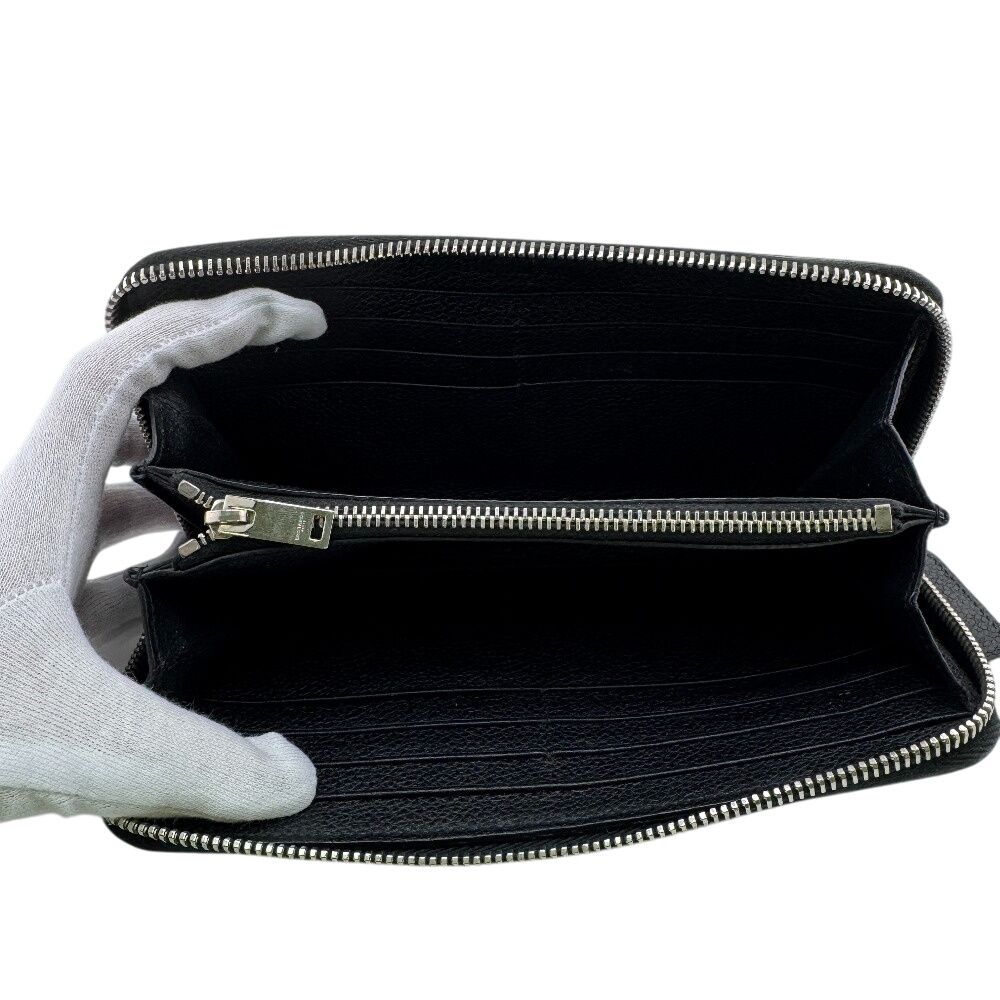 SAINT LAURENTサンローラン ラウンドファスナー YSL ロゴ刻印 長財布