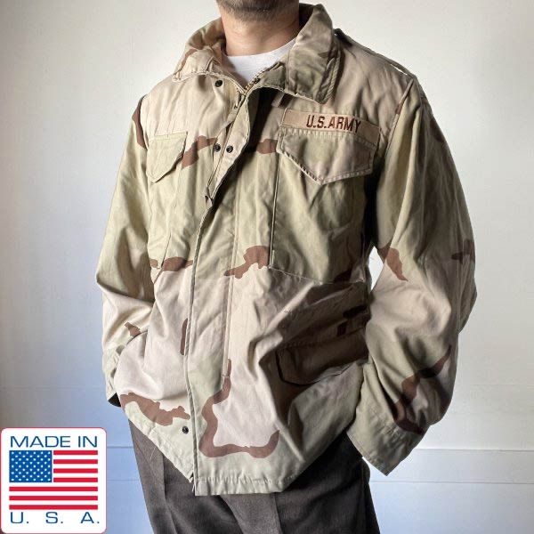 90s 実物 米軍 US ARMY M-65 3C デザート カモ 迷彩 フィールド