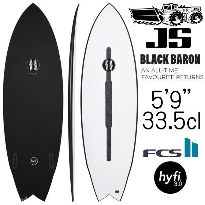 JS サーフボード ブラックバロン ハイファイ 3.0 EPS モデル 5'9