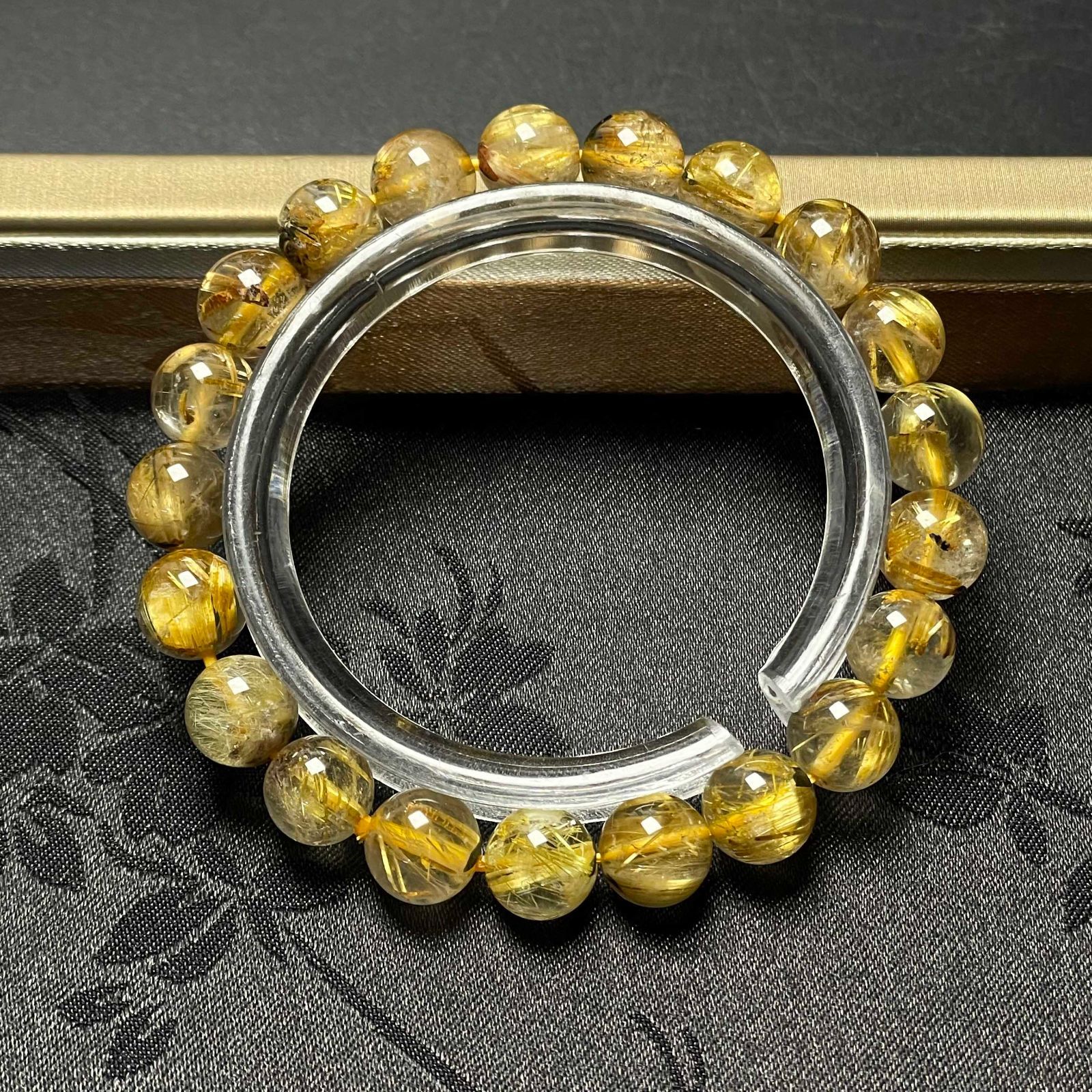 黄金針水晶 金運