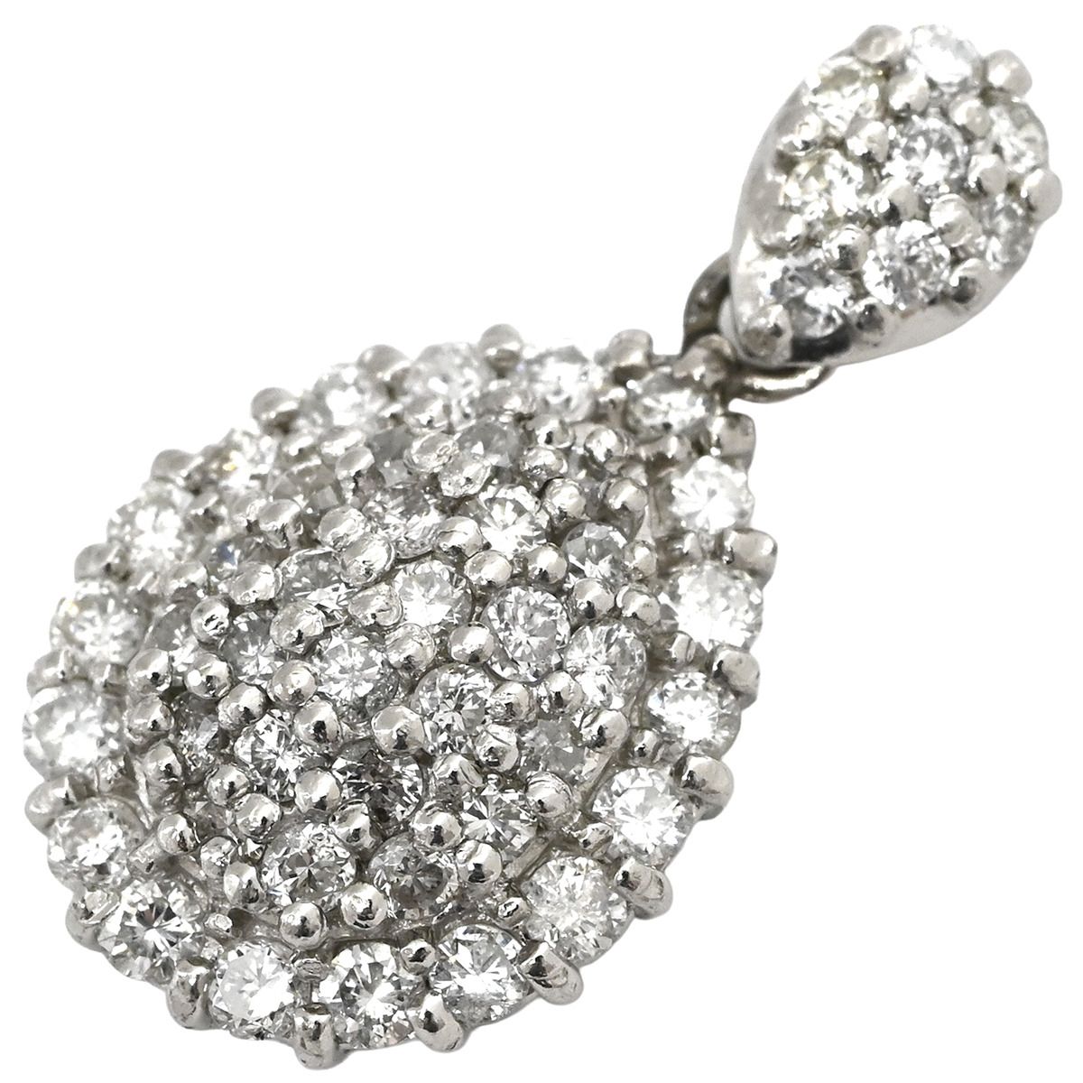 ペンダントトップ ペンダントトップ ダイヤ Pt850 ダイヤモンド プラチナシルバー ネックレストップ Pt850 パヴェダイヤ