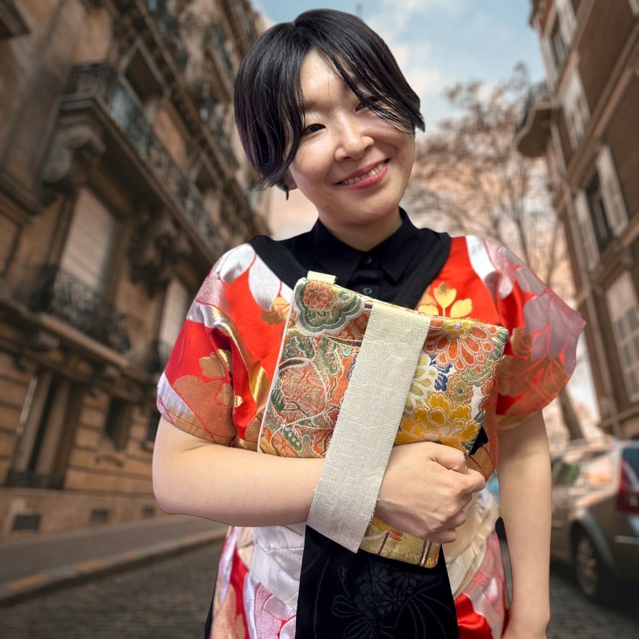 和装 成人式 結婚式 参列 パーティー 和モダン 大正浪漫 サムライ一文字クラッチ ショルダー 古典雅