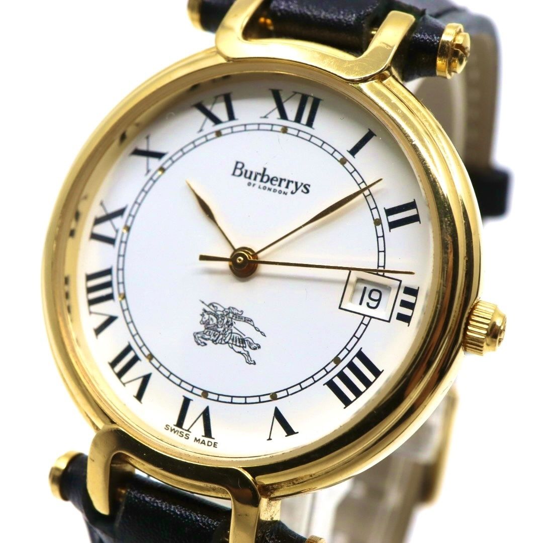 BURBERRY バーバリー 腕時計 ゴールド クオーツ ホワイト文字盤 ユニセックス