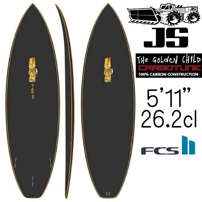 JSサーフボード ゴールデン チャイルド カーボチューン モデル 5 11 ×18 1 2 ×2 5 16 26.2L JS Industries SurfBoards G en Child Carbotune Model