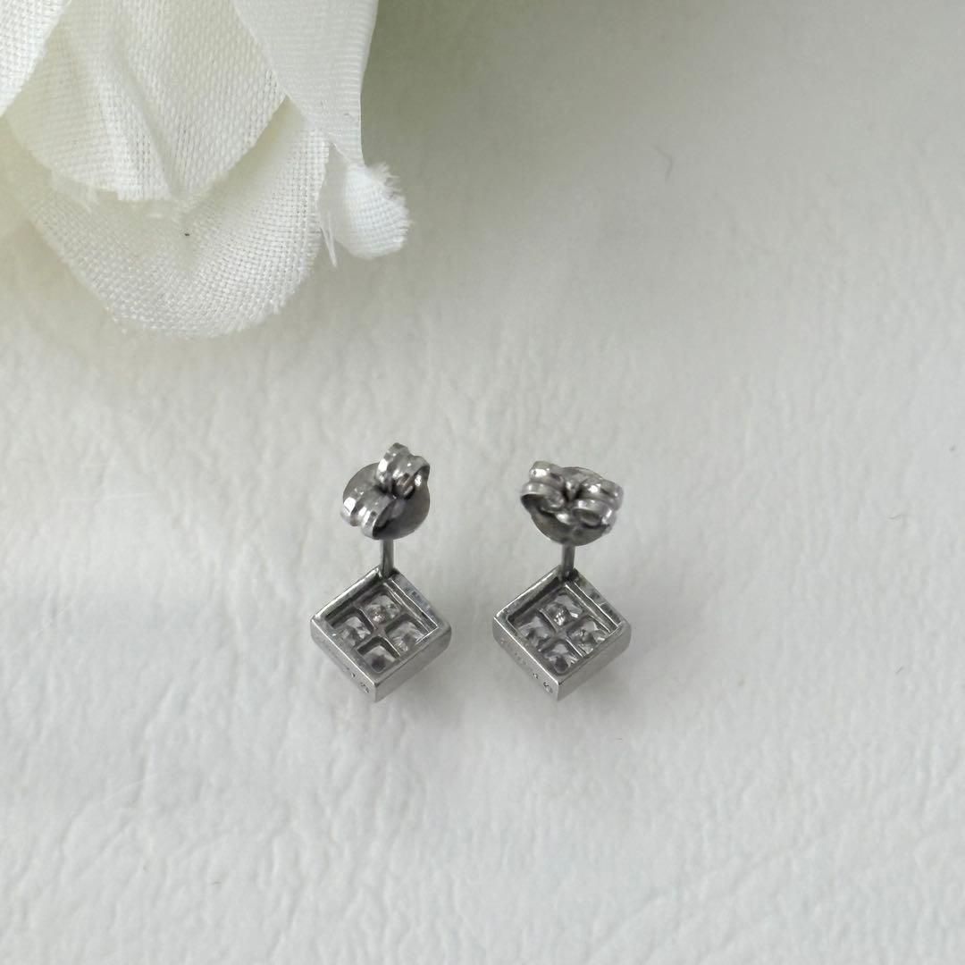 297【ヴァンドーム青山】プラチナ ダイヤモンド 合計0.40ct ピアス