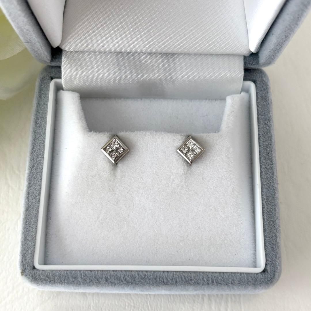 297【ヴァンドーム青山】プラチナ ダイヤモンド 合計0.40ct ピアス