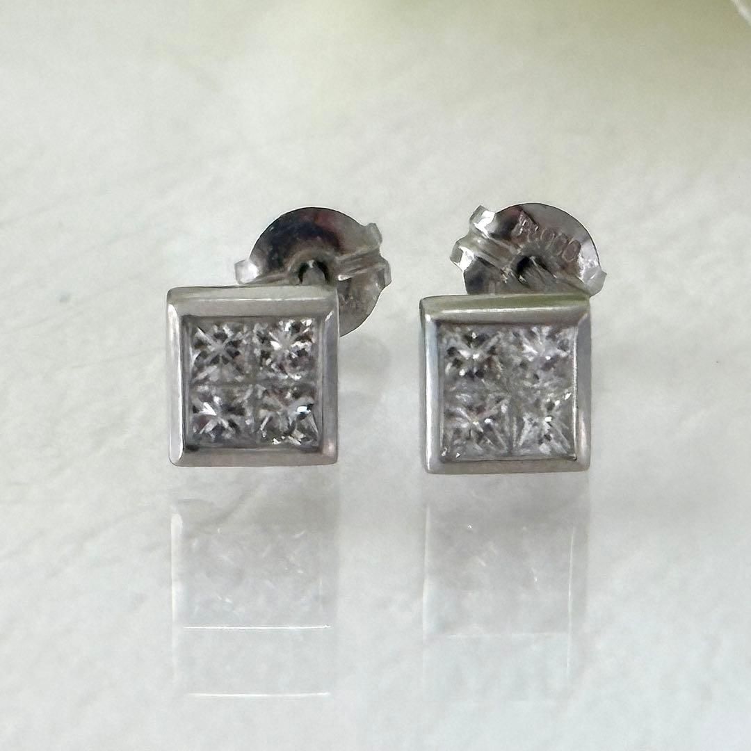 297【ヴァンドーム青山】プラチナ ダイヤモンド 合計0.40ct ピアス