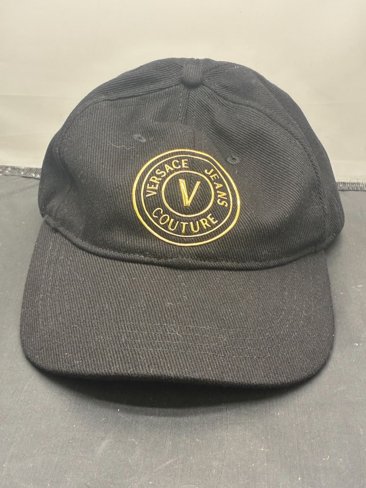 ヴェルサーチ キャップ 黒 コットン B25090487