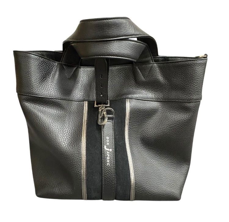 BON JAPONE スワニー キャリーバッグ レザー ブラック キャリーカート トラベル ブラックキャリー レディースファッション