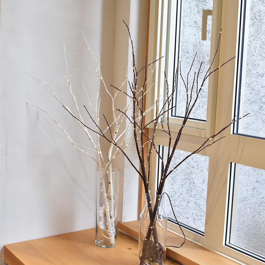ジュールエンケリ ブランチツリー LEDライト付 80cm ブラウン 3本 WWW_SKLAD-KIRPICHA_RU