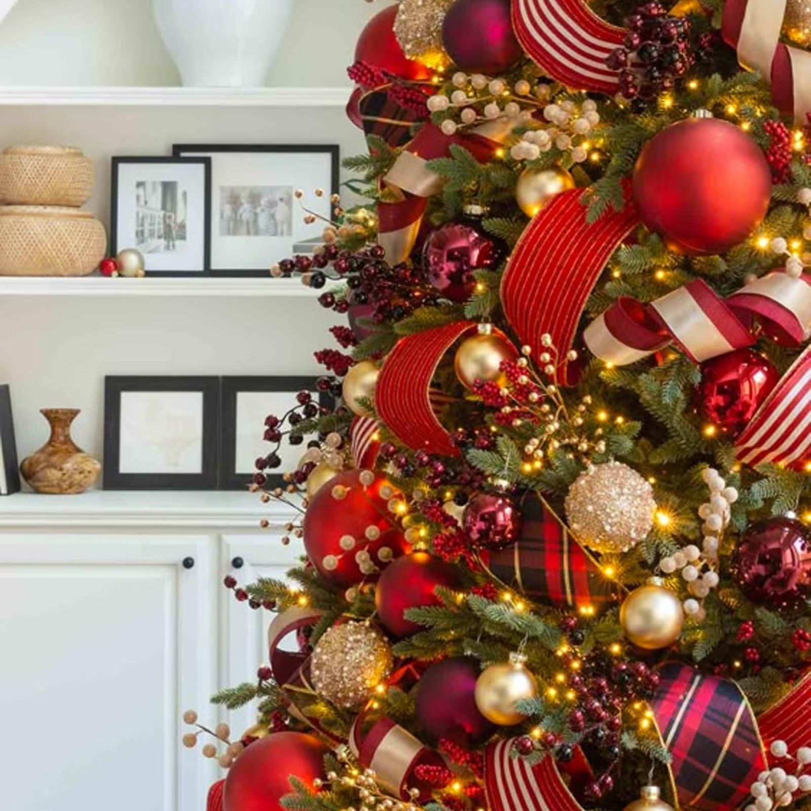 クリスマス飾り 赤い実とユーカリのオーナメント オーナメントセット