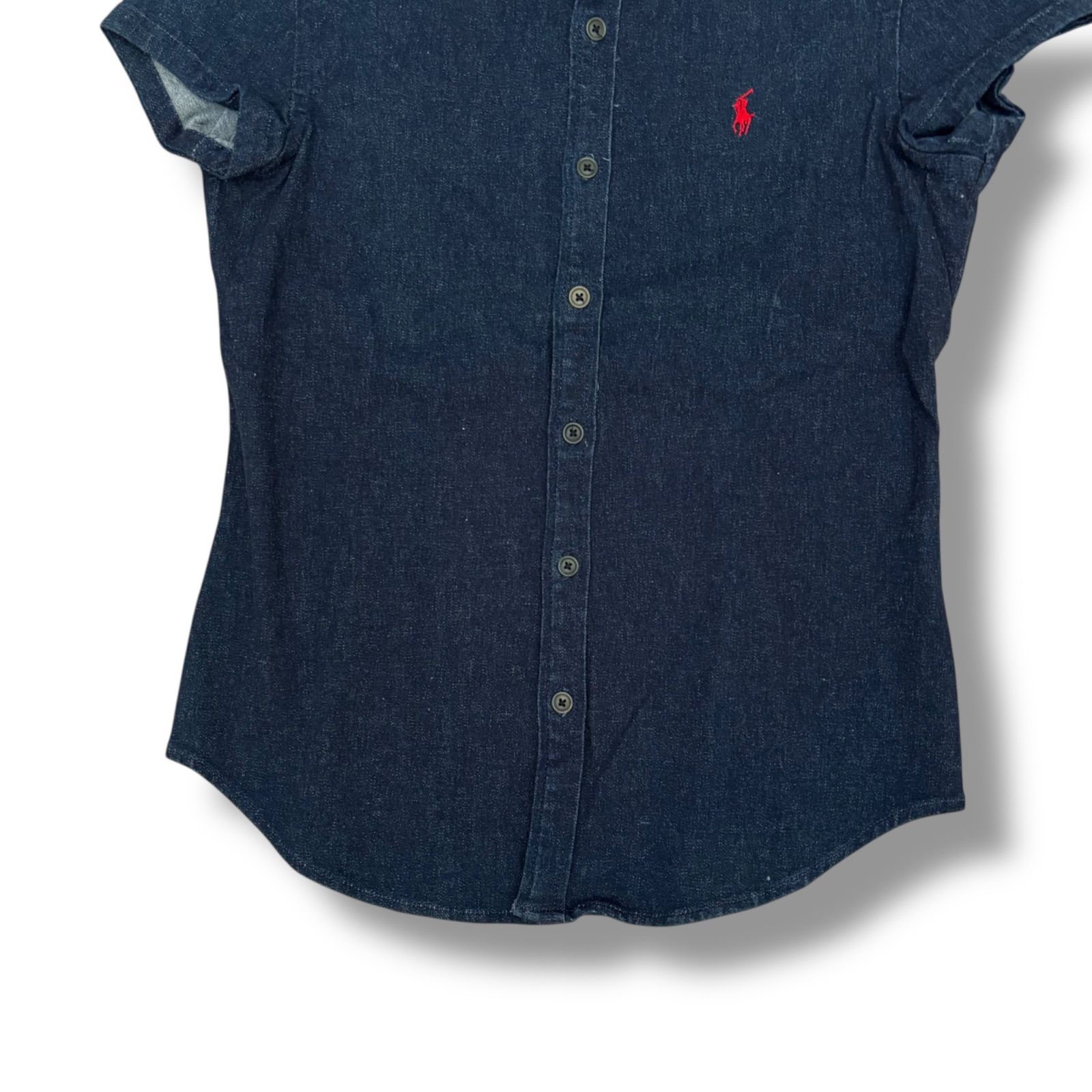 ◻︎【RALPH LAUREN/POLO SPORT】 デニム 半袖シャツ 赤ポニー