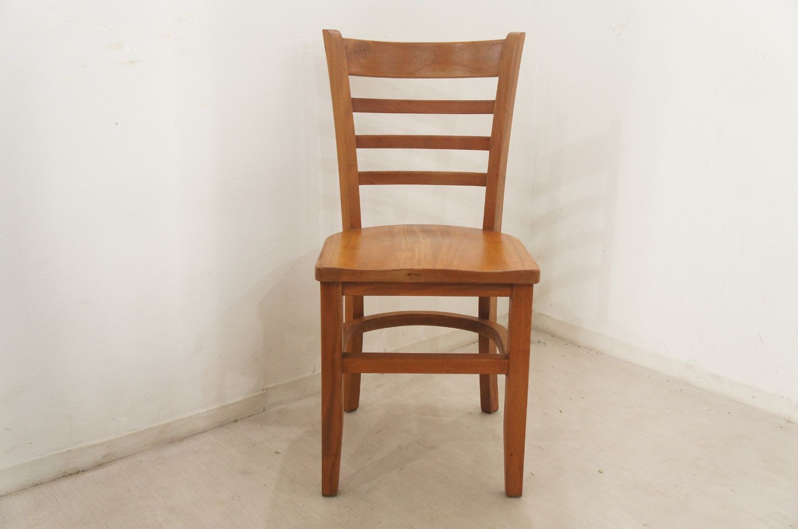 アンティーク調 マホガニー無垢 ラダーバックウッドチェア cha-044-NAT