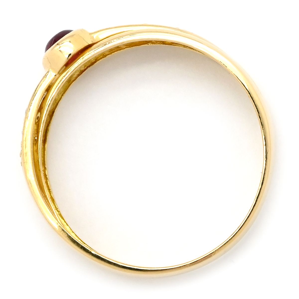 リング 指輪 ルビー ダイヤリング K18YG ダイヤモンド ルビー イエローゴールド×レッド Au750 18K 18金 13号 FORTGASGNV_COM_BR