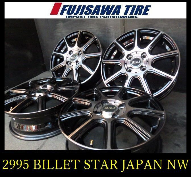 2995 J▲送料無料▲BILLET STAR JAPAN NW▲14x4.5J 4穴 PCD100 45▲4本