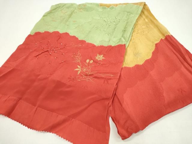 平和屋着物 和装小物 帯締め 帯揚げセット 絞り 枝花文 金彩 CAAZ6037ju