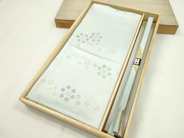 平和屋着物●和装小物 帯締め 帯揚げセット 花文 暈し染め 金彩 高麗組 ♥ CAAZ6051ju