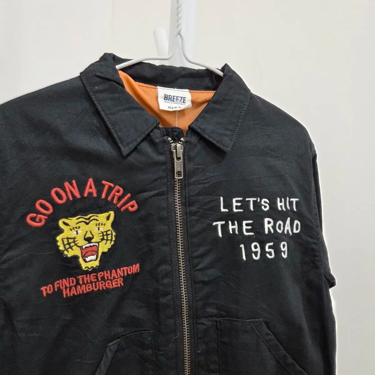 日本 90 キッズ ブリーズ 刺繍 ブラック ジャケット