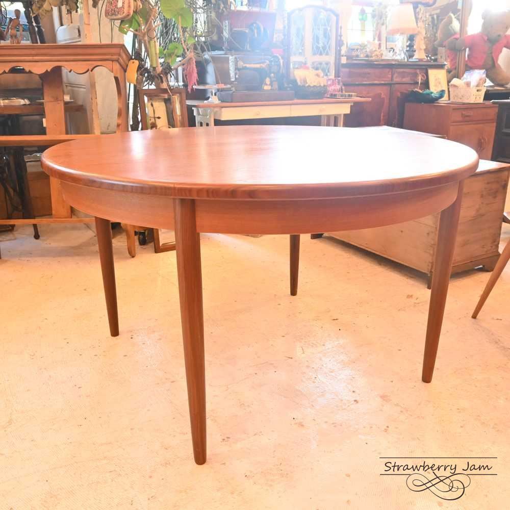 L3705-30-3 英国アンティーク Gplan ジープラン 北欧 ラウンドテーブル エクステンションテーブル ダイニングテーブル テーブル 丸テーブル イギリス MARWIL-DEMENAGEMENTS_CH