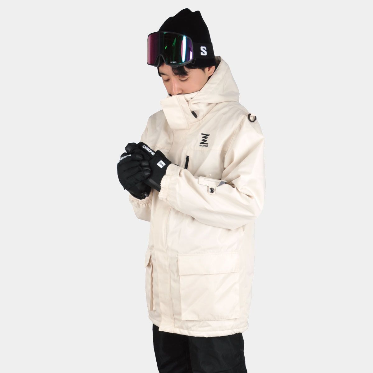 BANNNE バンネ メンズ スキーウェア 上下セット スノーウェア スキー スノーボード ウィンタースポーツ BNS-103 ベージュ