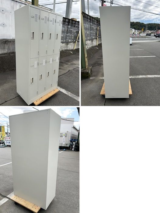 一部地域 ナイキ ８人用ロッカー 鍵付き スチール 更衣ロッカー F-GE-493-1028A