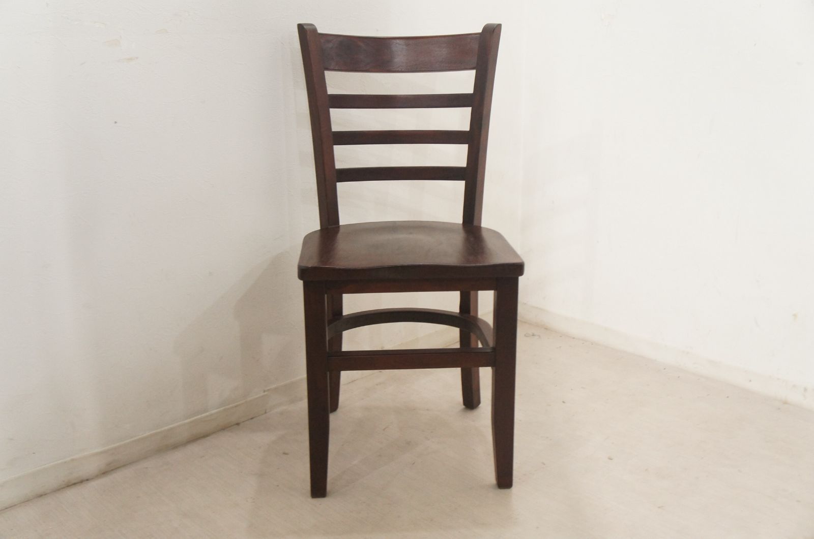 アンティーク調 マホガニー無垢 ラダーバックウッドチェア cha-044-DAK