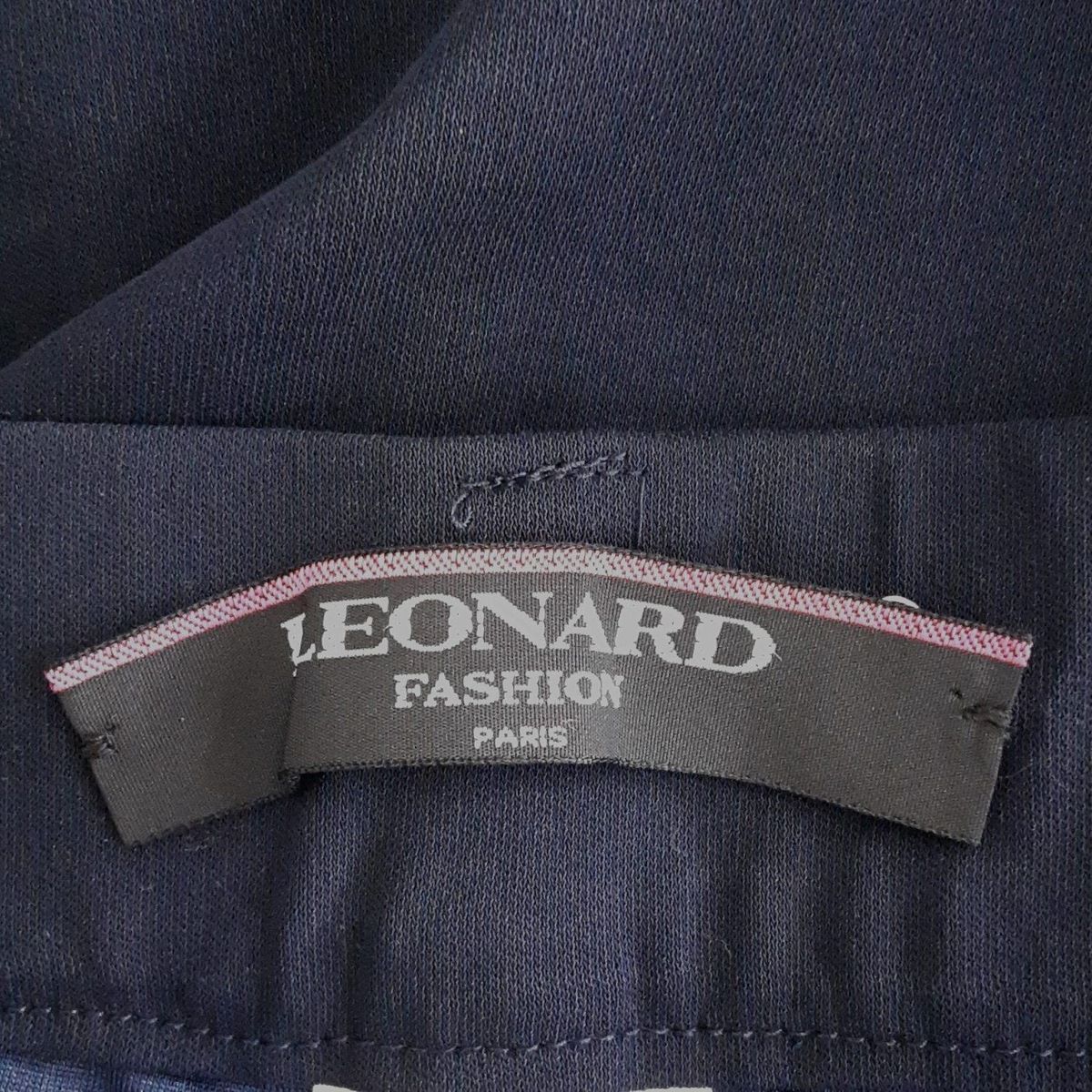 LEONARD レオナール パンツ サイズ42 L レディース - ダークネイビー フルレングス ウエストゴム DECORATOM_COM_BR
