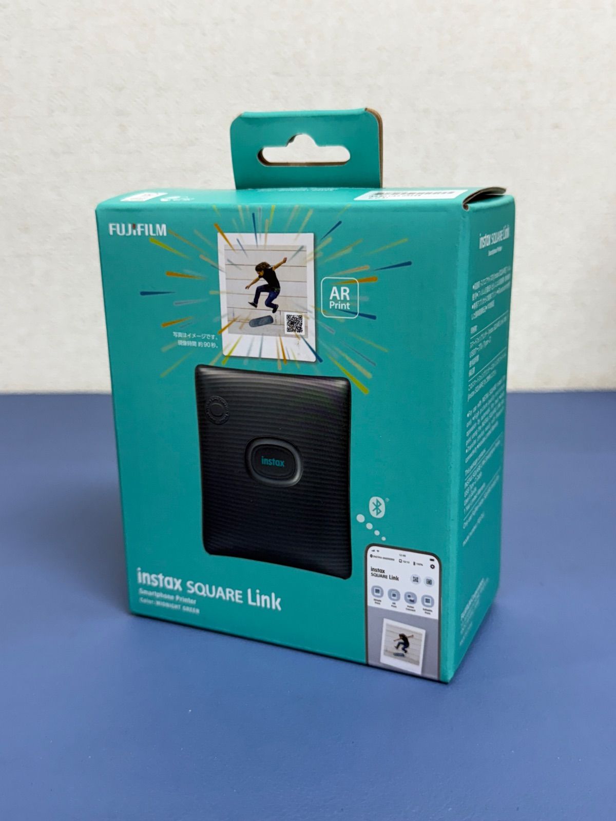 富士フイルム FUJIFILM スマートフォン用プリンター チェキ INSTAX SQUARE Link ミッドナイトグリーン INS SQ LINK GREEN