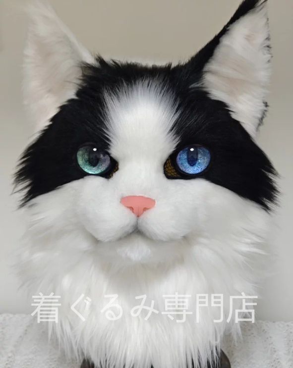着ぐるみヘッド リアル 猫 黒い 全頭ヘッド ケモノ ファースーツ ぬいぐるみ コスプレ コスチューム kigurumi