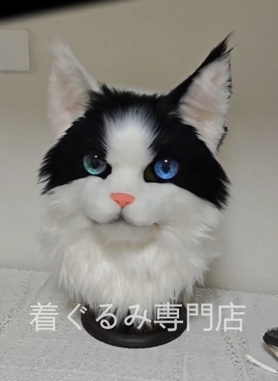 着ぐるみヘッド リアル 猫 黒い 全頭ヘッド ケモノ ファースーツ ぬいぐるみ コスプレ コスチューム kigurumi